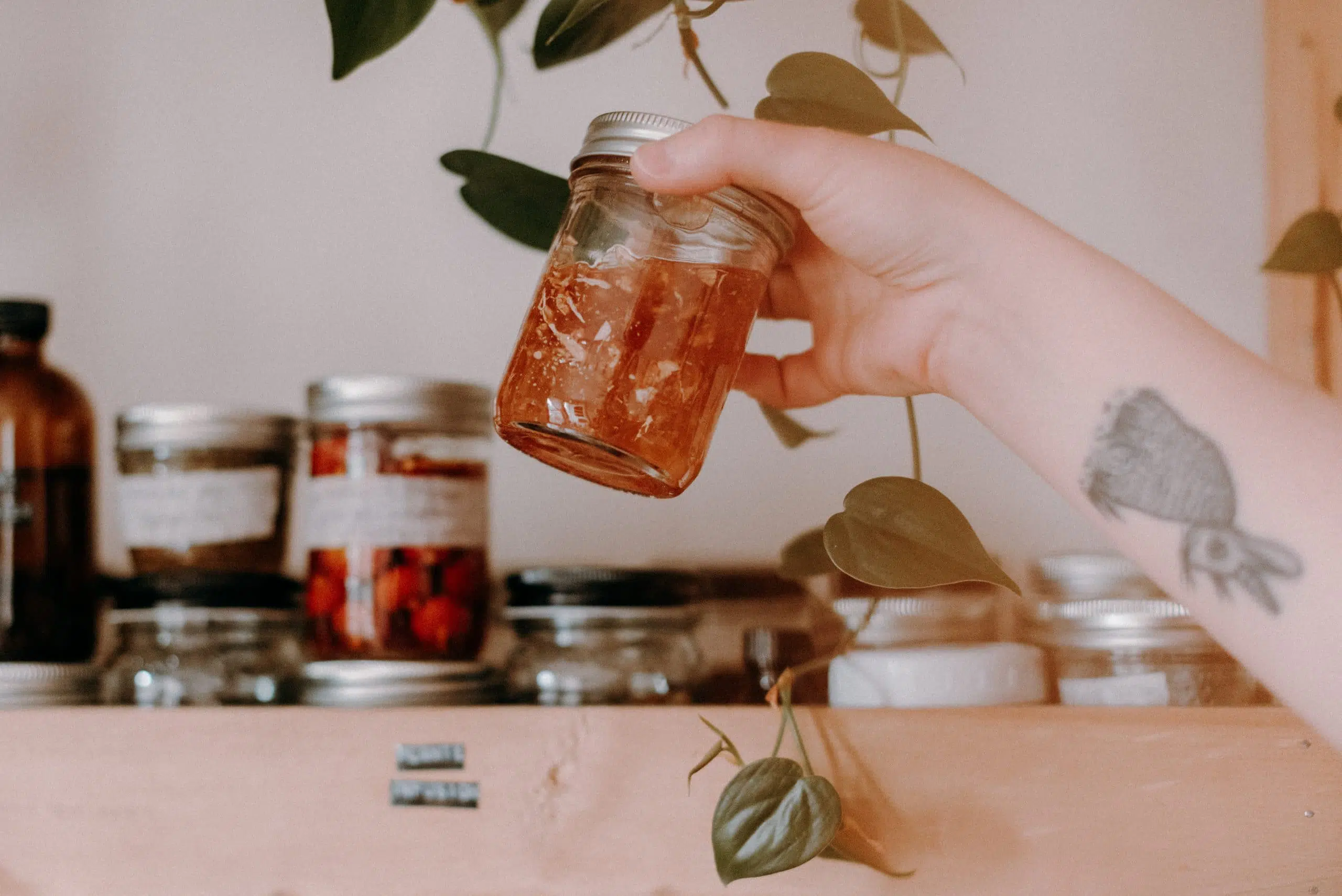 L'extrait De Menthe Dans Un Petit Pot