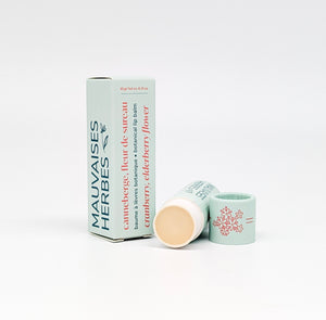 Baume à lèvres botanique | canneberge et fleur de sureau - Les Mauvaises Herbes