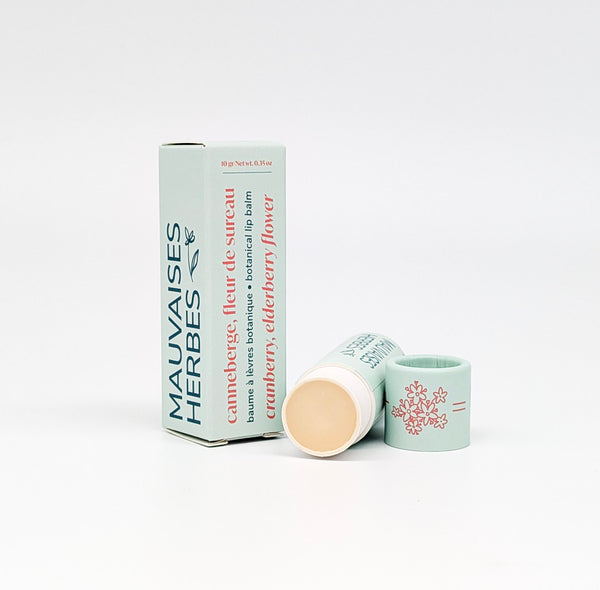 Baume à lèvres botanique | canneberge et fleur de sureau - Les Mauvaises Herbes