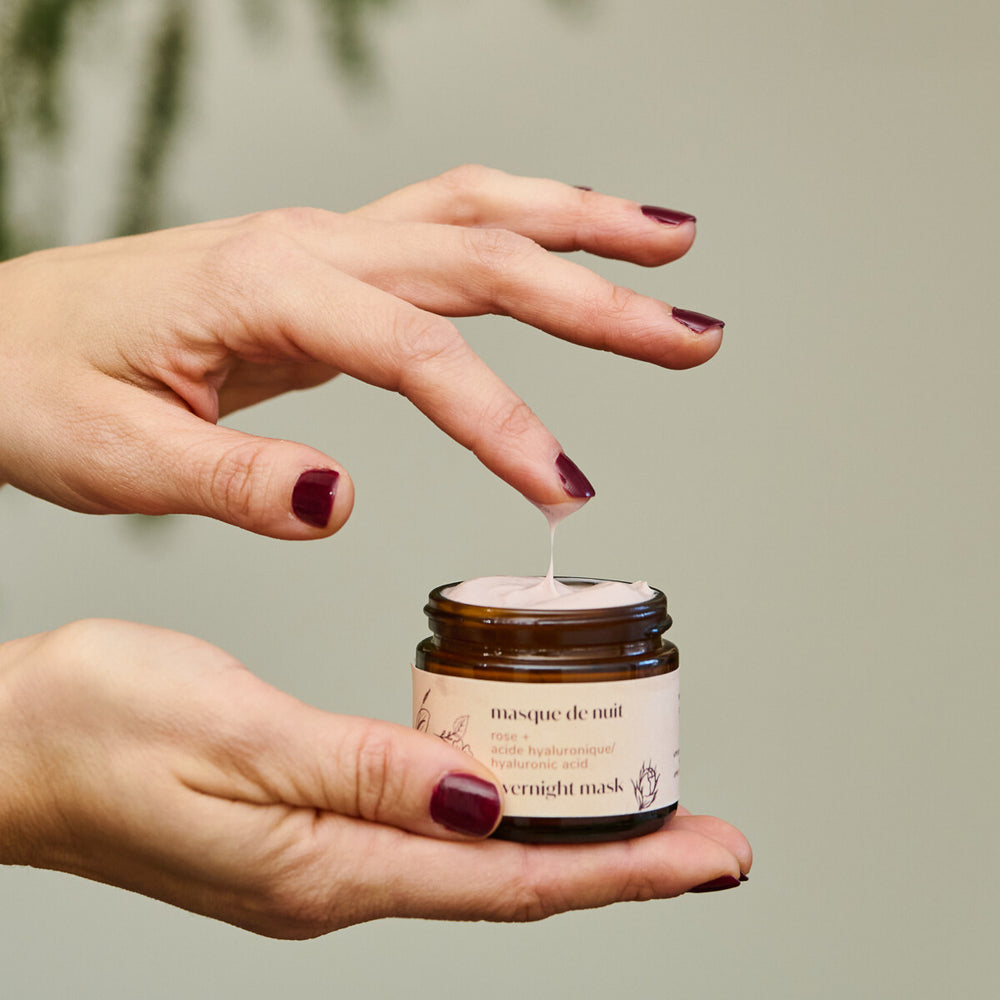 Masque de nuit - rose et acide hyaluronique | Édition limitée - Les Mauvaises Herbes