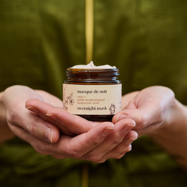 Masque de nuit - rose et acide hyaluronique | Édition limitée - Les Mauvaises Herbes