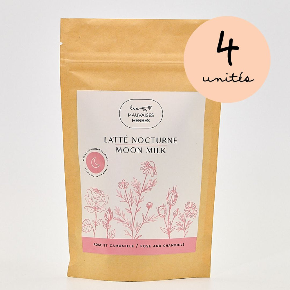 Latté nocturne rose | rose et camomille - WHOLESALE - Les Mauvaises Herbes