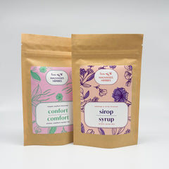 Duo tisane et mélange à sirop | immunité & confort - Les Mauvaises Herbes