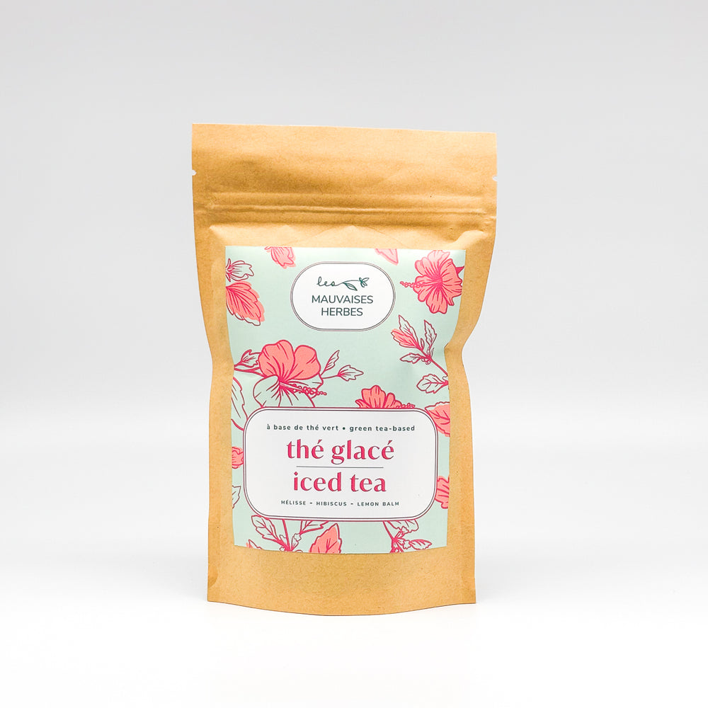 Thé glacé - hibiscus et mélisse - Les Mauvaises Herbes