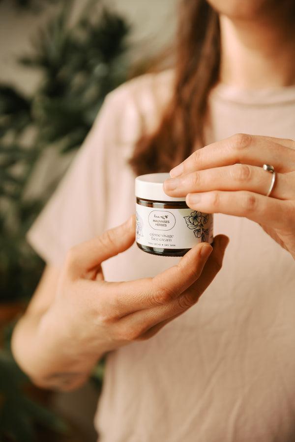 Crème visage Guimauve | peau sèche - Les Mauvaises Herbes
