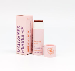 Baume à lèvres botanique teinté | hibiscus et rose - Les Mauvaises Herbes