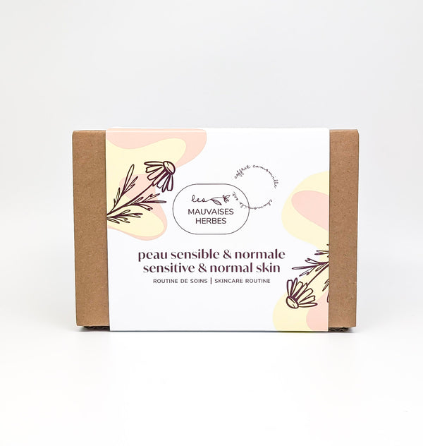 Coffret Camomille | peau sensible et normale - routine de soins - Les Mauvaises Herbes