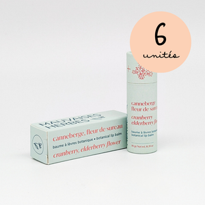 COMING SOON Baume à lèvres botanique | canneberge et fleur de sureau - WHOLESALE - Les Mauvaises Herbes