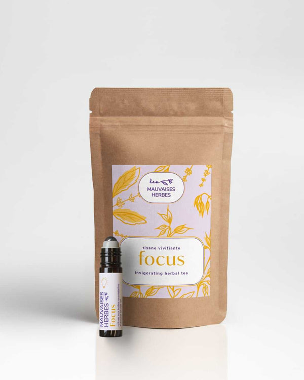 Duo Focus | tisane et roll-on aux huiles essentielles - Les Mauvaises Herbes